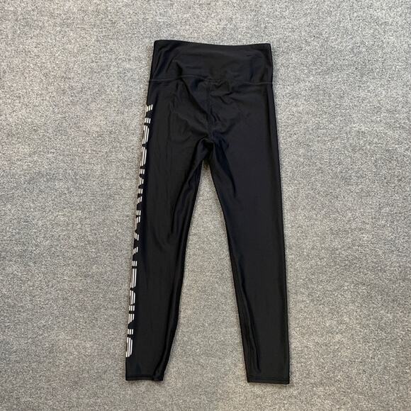 Under Armour Leggings Womens S Small Black White HeatGear Spellout Logo Sides - Picture 8 of 10